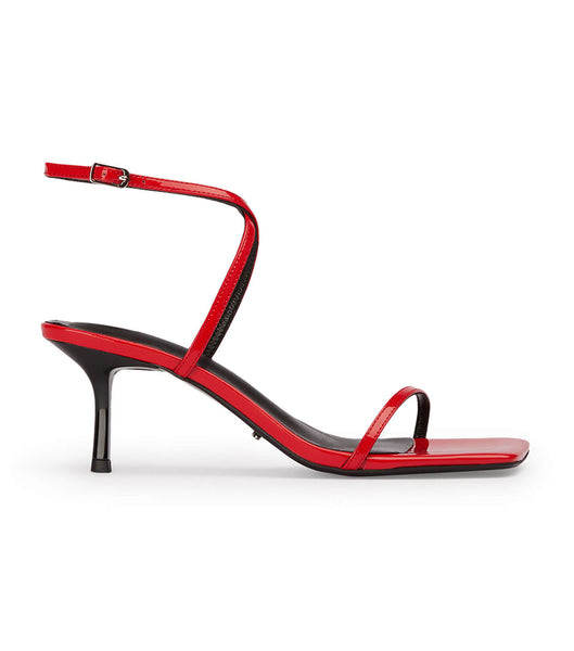 Deep Red Tony Bianco Axent Scarlet Patent 6.5cm Strappy Heels | MILHR26367