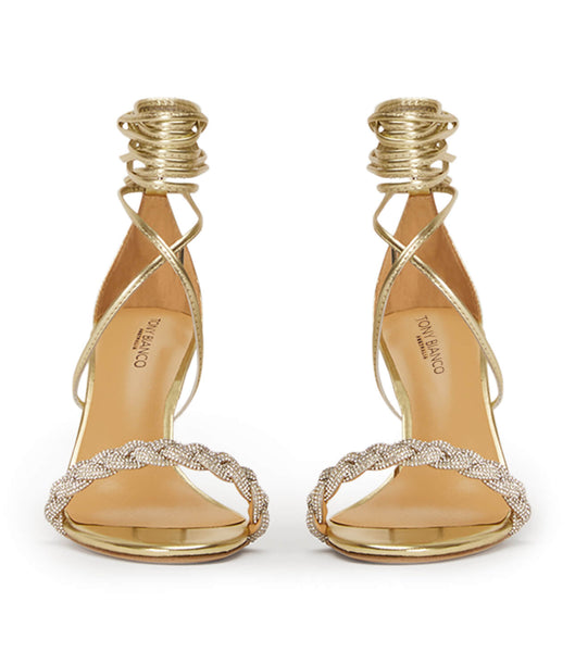 Gold / Metal Tony Bianco Henley Gold Nappa Metallic 8.5cm Low Heels | FILHY49632