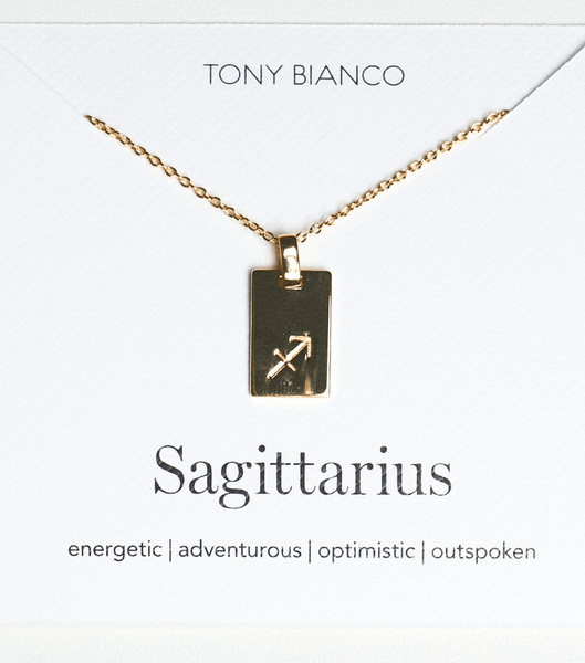 Gold Tony Bianco Gold Sagittarius Zodiac Necklace Accessories | GILEC64975