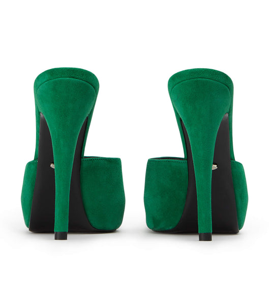 Green Tony Bianco Love Jade Suede 12cm Platform Shoes | DILKV32266