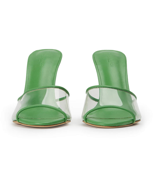 Green Tony Bianco Riana Clear Vinylite/Acid Green 9.5cm Stiletto Heels | AILWC97090