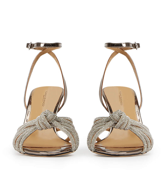 Grey Tony Bianco Helena Gunmetal Shine 8.5cm Low Heels | TILWZ72012