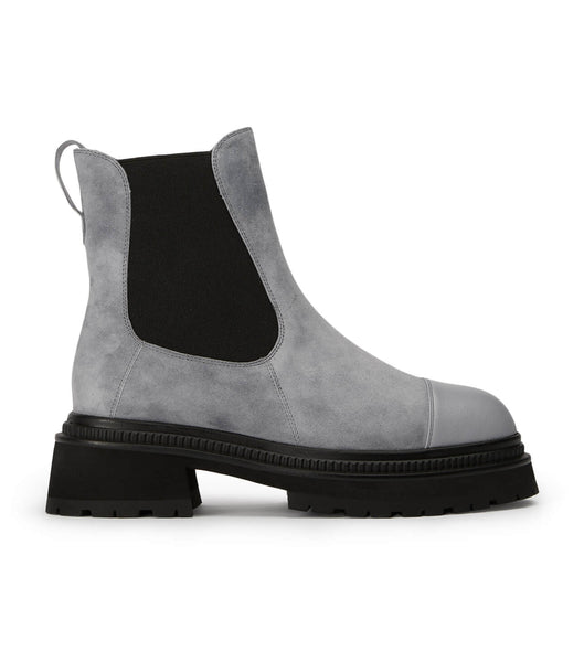Grey Tony Bianco Hurricane Steel Grey Suede 5.5cm Combat Boots | ILCIF69332