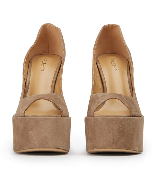 Grey Tony Bianco Jolee Stone Suede 15cm Platform Shoes | BILSO28864