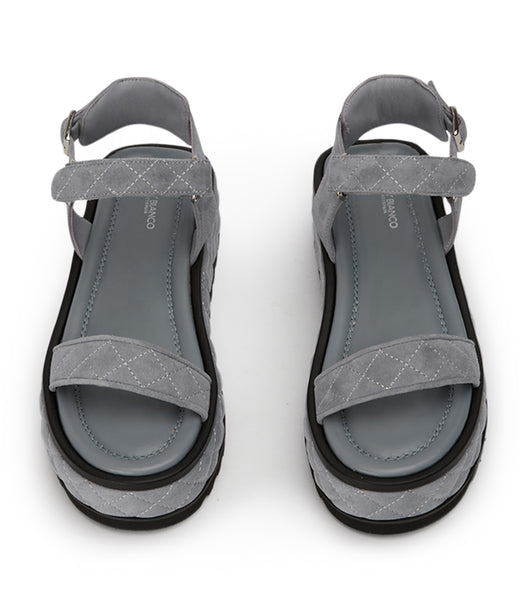 Grey Tony Bianco Zahara Steel Grey Suede 6cm Sandals | XILGW39375