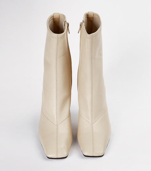 Light Yellow Tony Bianco Halsey Vanilla Nappa 10.5cm Stiletto Boots | ILQCS93005