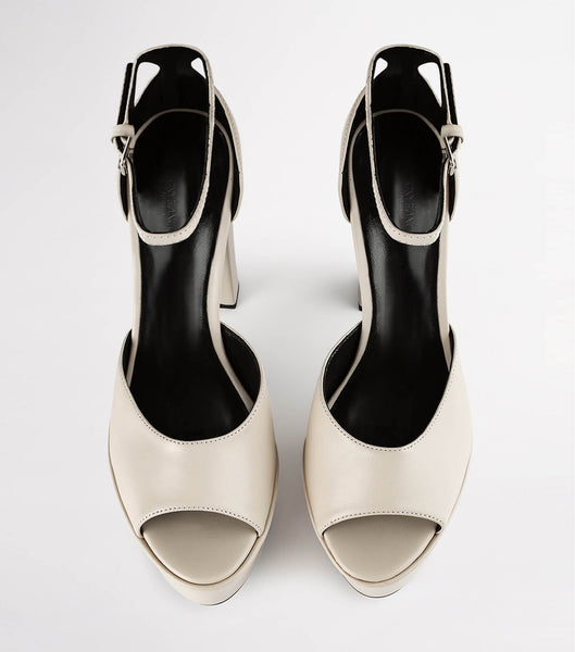 Light Yellow Tony Bianco Jayze Vanilla Nappa 14cm Block Heels | ILEGJ57257