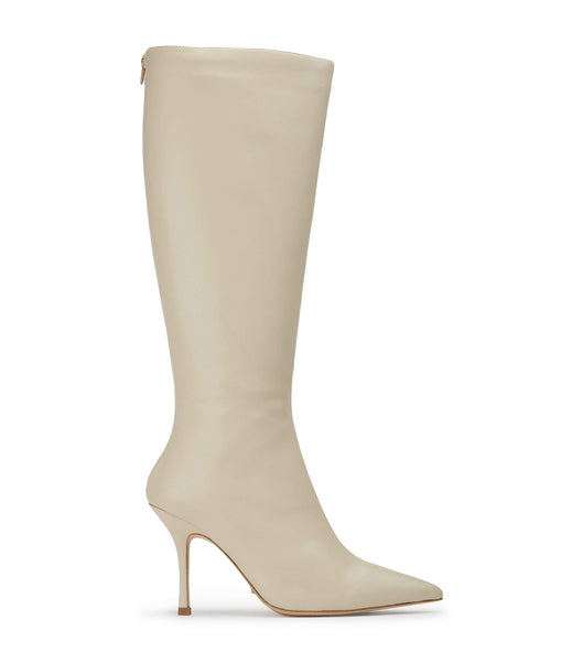 Light Yellow Tony Bianco Kortez Vanilla Nappa 9.5cm Stiletto Boots | ILNZX85717