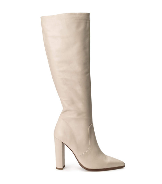 Light Yellow Tony Bianco Lucille Vanilla Venice 10.3cm Heeled Boots | TILWZ80303
