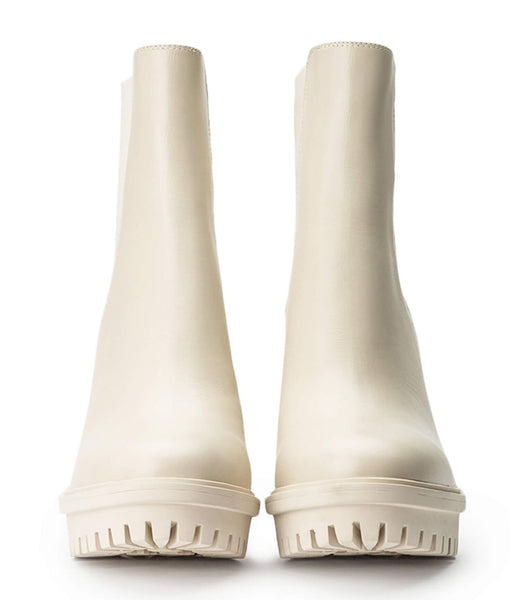 Light Yellow Tony Bianco Sammy Vanilla Capretto 10cm Platform Boots | ILQAV30439