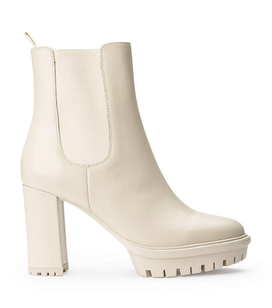 Light Yellow Tony Bianco Sammy Vanilla Capretto 10cm Platform Boots | ILQAV30439
