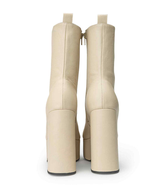 Light Yellow Tony Bianco Tyra Vanilla Venice 12cm Ankle Boots | EILHC49655