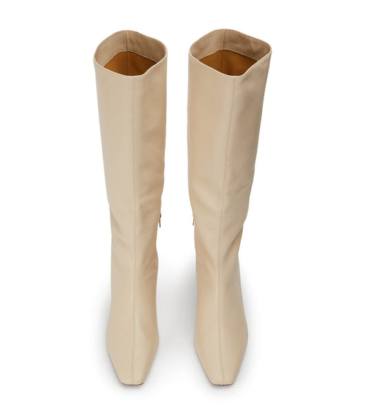 Light Yellow Tony Bianco Vixon Vanilla Nappa 5cm Heeled Boots | MILFT51265