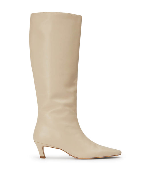Light Yellow Tony Bianco Vixon Vanilla Nappa 5cm Heeled Boots | MILFT51265