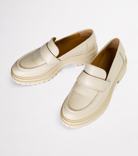 Light Yellow Tony Bianco Wiz Vanilla Capretto 4.5cm Loafers | QILWA28769