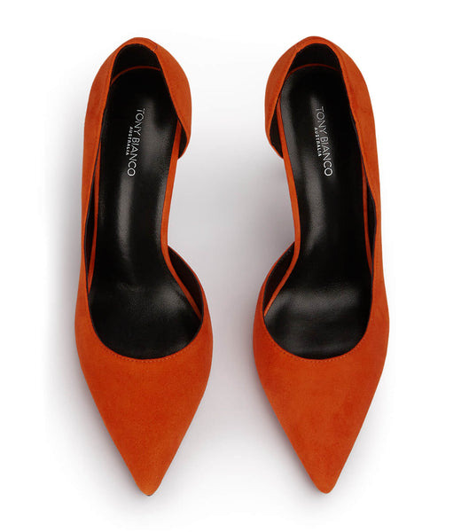 Orange Tony Bianco Alyx Aperol Suede 10.5cm Court Shoes | ZILMJ21966