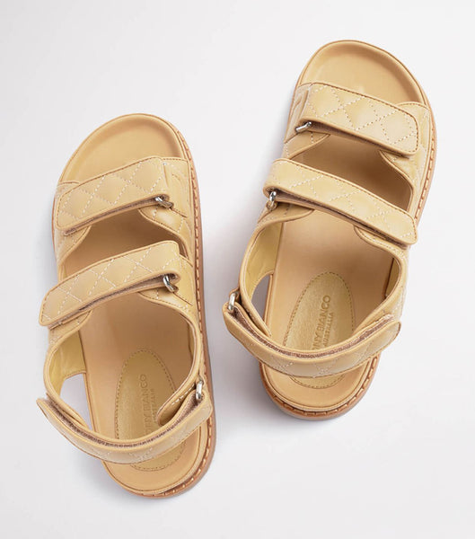 Orange Tony Bianco Hiranni Honey Sheep Nappa 3.5cm Slides | LILTR45231