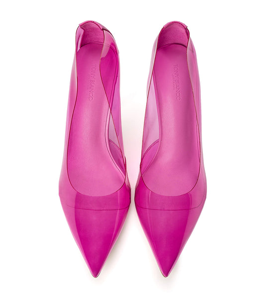 Pink / Pink Tony Bianco Alijah Pink Vinylite/Pink Nappa 10.5cm Bridal Heels | SILNY73057