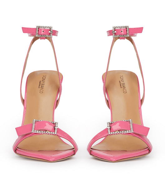 Pink Tony Bianco Mopsy Flamingo Patent 10.5cm Bling Heels | XILGW98297