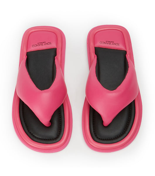 Pink Tony Bianco Nikki Acid Pink Slides | PILQX66902