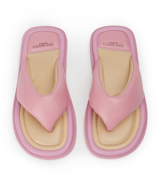 Pink Tony Bianco Nikki Musk Nappa Thong Sandals | ILEGJ41424
