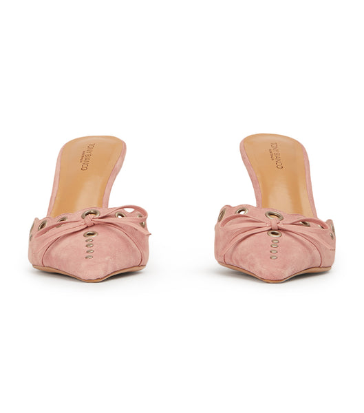 Pink Tony Bianco Shae Blossom Suede 8cm Low Heels | ILDYB52668