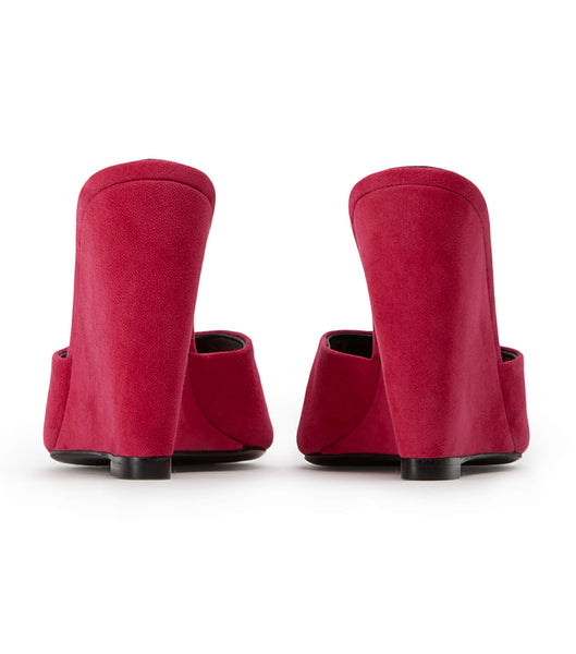 Red Tony Bianco Galaxy Lipstick Suede 11cm Wedges | AILDF54344