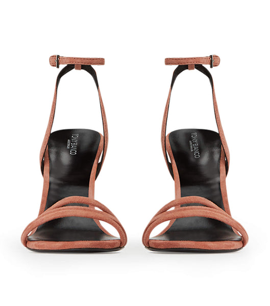 Rose Tony Bianco Rush Rose Suede 9.5cm Strappy Heels | GILUC27748