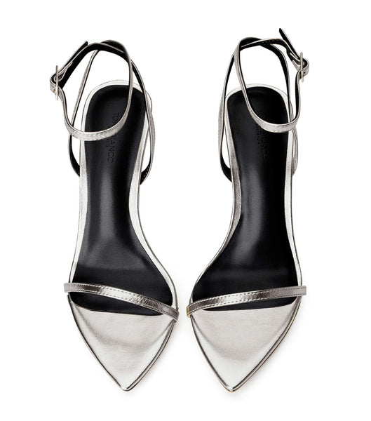 Silver / Metal Tony Bianco Myra Silver Nappa Metallic 10.5cm Bling Heels | QILWA73326