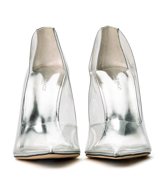 Silver Tony Bianco Alijah Clear Vinylite/Silver 10.5cm Bridal Heels | ILXMI24380