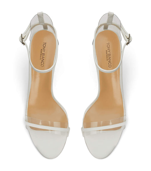 Silver Tony Bianco Houston Milk Capretto 8.5cm Low Heels | UILND25354