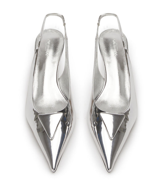 Silver Tony Bianco Kimmy Silver Shine 4.5cm Court Shoes | DILVO49132