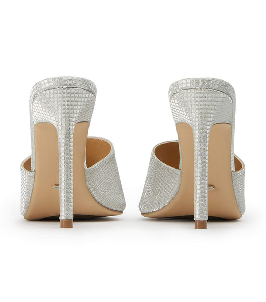 Silver Tony Bianco Marley Silver Aura 10.5cm Bling Heels | AILDF47835