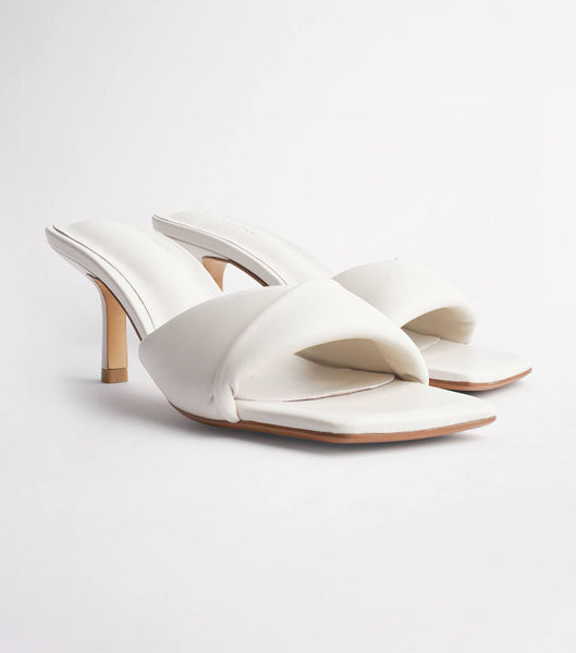 White Tony Bianco Alexa Dove Nappa 6.5cm Low Heels | ILQAV75377