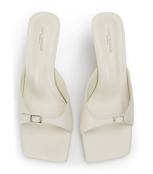 White Tony Bianco Asar Dove Nappa 6.5cm Low Heels | FILUI69544