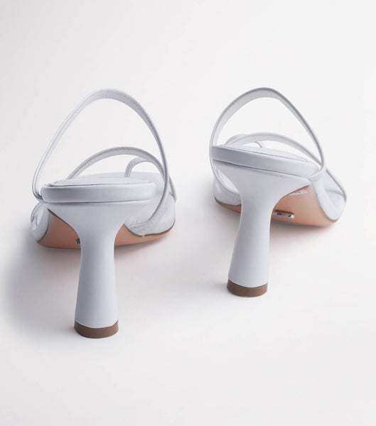 White Tony Bianco Blossom White Sheep Nappa 7.5cm Bridal Heels | BILSO62442