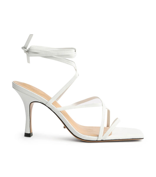White Tony Bianco Caden White Sheep Nappa 8.5cm Low Heels | ILZDE35829