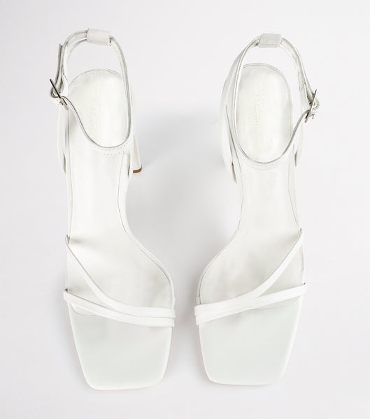White Tony Bianco Fiance Milk Capretto 11cm Event Heels | ILZDE41533