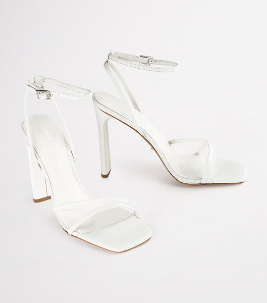 White Tony Bianco Fiance Milk Capretto 11cm Event Heels | ILZDE41533