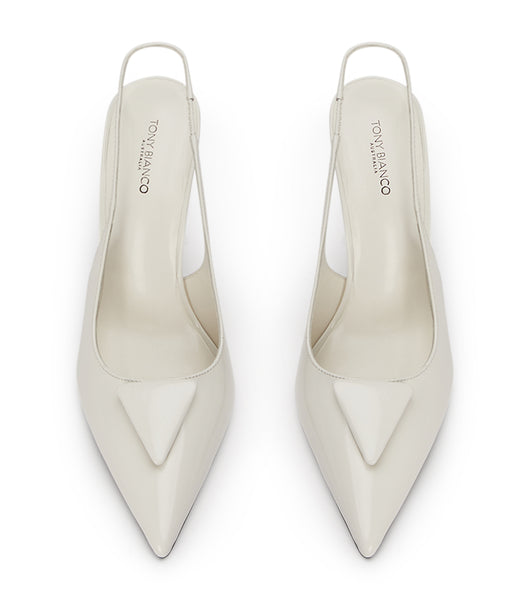 White Tony Bianco Ginger White Hi Shine 10cm Event Heels | LILSX94145