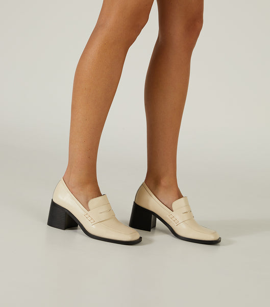 White Tony Bianco Lomax Ecru Venice 6.5cm Loafers | DILKV84132