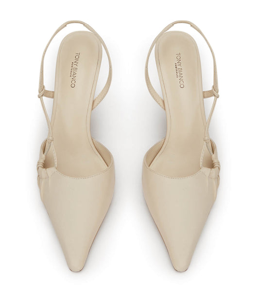 White Tony Bianco Sakai Dove Nappa 8cm Low Heels | ILXBR53873