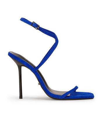 Azure Tony Bianco Naxos Azure Suede 10.5cm Strappy Heels | FILUI11200