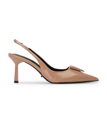 Beige Tony Bianco Bertie Latte Hi Shine 7.5cm Low Heels | UILND83042