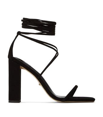 Black / Red Tony Bianco Flute Black Phoenix 10.5cm Strappy Heels | PILER42972