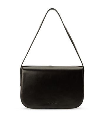 Black Tony Bianco Cecil Black Leather Shoulder Bag Accessories | GILEC45267