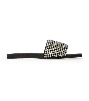 Black Tony Bianco Ellery Crystal/Black 1.5cm Sandals | UILND94744