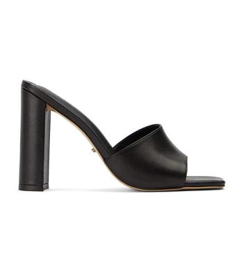 Black Tony Bianco Farani Black Como 10.5cm Block Heels | ILICD69344