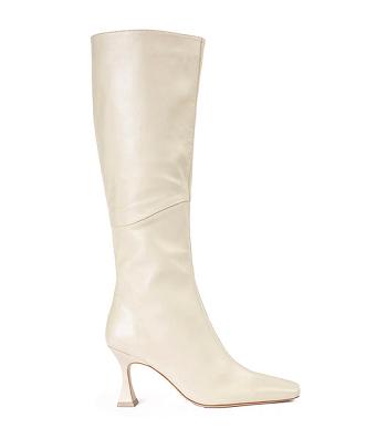 Light Yellow Tony Bianco Fantasy Vanilla Nappa 8cm Stiletto Boots | GILUC77454