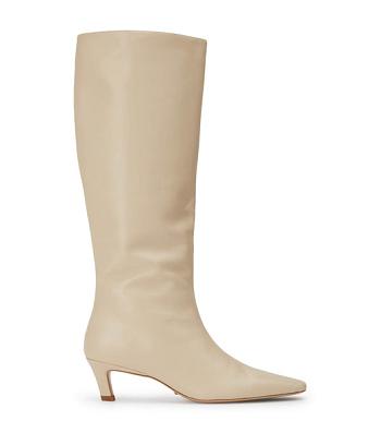 Light Yellow Tony Bianco Vixon Vanilla Nappa 5cm Heeled Boots | MILFT51265